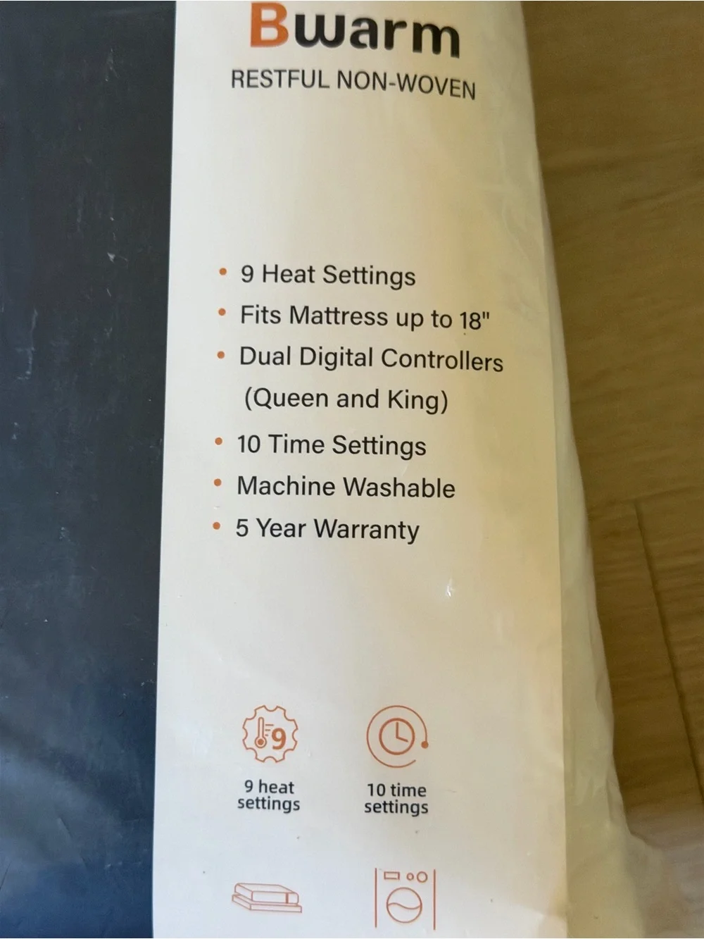 Warm White Heated Mattress Pad - Supreme Comfort BWarm